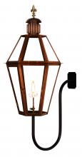 The Coppersmith MV25G-FT-FDF-GN - Mount Vernon 25 Gas-Fluted Top-Fleur De Lis Finial-Gooseneck