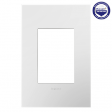 Legrand AWP1G3WHW4 - adorne® Gloss White-on-White One-Gang-Plus Screwless Wall Plate with Microban®