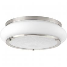 Progress P350082-009-30 - One-Light 15&#34; LED Opal-Linen Flush Mount