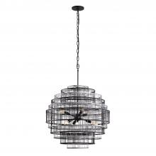 Varaluz 333C06BLGR - Vivienne 6-Lt Orb Pendant - Black/Grey