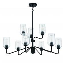 Craftmade 56129-FB - Shayna 9 Light Chandelier in Flat Black