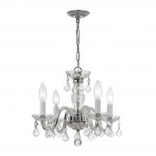 Crystorama 1064-CH-CL-S - Traditional Crystal 4 Light Swarovski Strass Crystal Polished Chrome Mini Chandelier