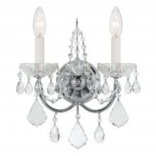 Crystorama 3222-CH-CL-S - Imperial 2 Light Swarovski Strass Crystal Polished Chrome Sconce