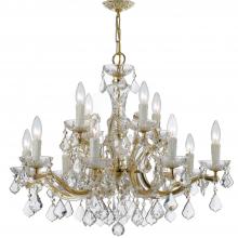 Crystorama 4379-GD-CL-SAQ - Maria Theresa 12 Light Spectra Crystal Gold Chandelier