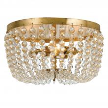 Crystorama 600-GA - Rylee 3 Light Antique Gold Flush Mount