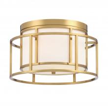 Crystorama 9590-LG - Brian Patrick Flynn Hulton 2 Light Luxe Gold Flush Mount