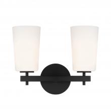 Crystorama COL-102-BK - Colton 2 Light Black Bathroom Vanity