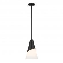 Crystorama TOR-901-MK - Brian Patrick Flynn Tori 1 Light Matte Black Pendant