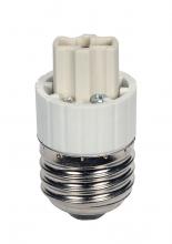  80/2161 - E26 To G9 Extender; White Finish; 1-1/8" Overall Extension; 500W; 250V