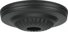 Satco Products Inc. 90/1100 - Ribbed Canopy Hanger Kit; Black Finish; 5" Diameter; 1-1/16" Center Hole; 1 Yard 8 Gauge