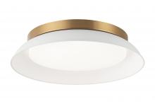 Matteo Lighting M12515MWAG - 1 LT Ã˜15â€ "FINLEY" MATTE WHITE/ AGED GOLD CEILING MOUNT