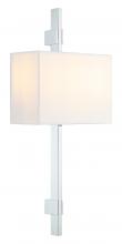 Matteo Lighting S13702CH - 2 LT 10"W "BADGLEY" W WHITE FABRIC SHADE CHROME WALL SCONCE E12 LED 10W