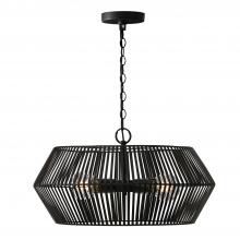 Capital 330341MB - 4-Light Angular Metal Pendant in Matte Black