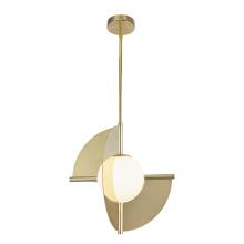 Kuzco Lighting Inc PD65116-MRB/OP-UNV - Scorpio 16-in Metallic Brass/Opal Glass LED Pendant