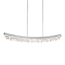 ZEEV Lighting PL11619-LED-56-PN - LED 3CCT 57" Unique Curved Crystal Polished Nickel Linear Pendant Light