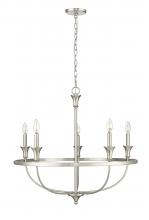 Millennium 28005-BN - Emery 5-Light Chandelier Ceiling Light Brushed Nickel