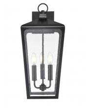 Millennium 7923-PBK - Brooks 3-Light Outdoor Wall Sconce Powder Coated Black