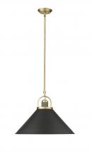 Millennium 20901-VB/MB - Artistan 1-Light Pendant light Vintage Brass / Matte Black