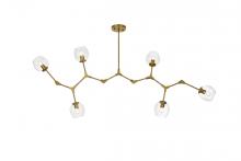 Elegant 1712G70BR - Cavoli 70 Inch Chandelier in Brass