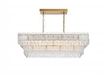 Elegant 1780G37SG - Emilia 37 inch Chandelier in Satin Gold