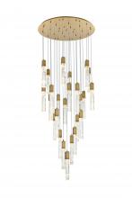 Elegant 2089G42SG - Aurora 42 inch Chandelier in Satin Gold