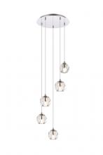 Elegant 3505G12C - Eren 5 Lights Chrome Pendant