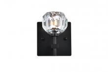 Elegant 3509W6BK - Graham 1 Light Wall Sconce in Black