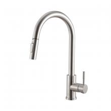 Elegant FAK-302BNK - Jack Single Handle Pull Down Sprayer Kitchen Faucet in Brushed Nickel