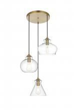 Elegant LD2247SG - Destry 18.5 inch Pendant Clear Shade in Satin Gold