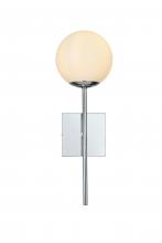 Elegant LD2360C - Neri 6 Inch Wall Sconce White Shade in Chrome