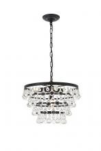 Elegant LD5016D17BK - Kora 5 Light Black Pendant