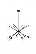 Elegant LD7054D32BK - Armin 6 Lights Pendant in Black