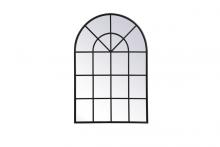 Elegant MR613248BK - Metal windowpane mirror 32 inch x 47 inch in Black