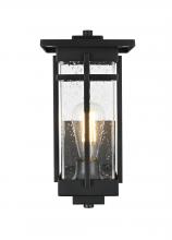 Elegant OD321W13BK - Livingston 7 inch Outdoor Pendant in Black