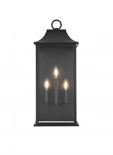 Elegant OD503W25BK - Shepard 10 inch Outdoor Wall Sconce in Black