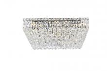 Elegant V2032F24C/RC - MaxIme 13 Light Chrome Flush Mount Clear Royal Cut Crystal