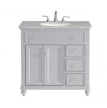 Elegant VF12336GR - 36 In. Single Bathroom Vanity Set in Light Grey