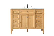 Elegant VF12548NW - 48 Inch Single Bathroom Vanity in Natural Wood