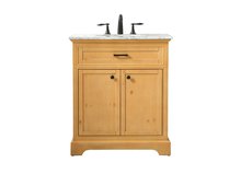 Elegant VF15030NW - 30 Inch Single Bathroom Vanity in Natural Wood