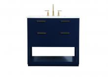 Elegant VF19236BL - 36 Inch Single Bathroom Vanity in Blue