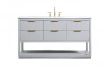 Elegant VF19260GR - 60 Inch Single Bathroom Vanity in Grey