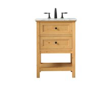 Elegant VF27024NW - 24 Inch Single Bathroom Vanity in Natural Wood