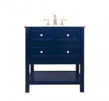  VF27030BL - 30 Inch Single Bathroom Vanity in Blue