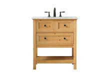 Elegant VF27030NW - 30 Inch Single Bathroom Vanity in Natural Wood