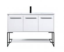 Elegant VF42048WH - 48 Inch Single Bathroom Vanity in White