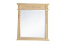 Elegant VM13236LT - Wood Frame Mirror 32 Inchx36 Inch in Light Antique Beige