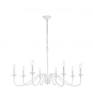 Elegant LD5006D42WH - Rohan 42 Inch Chandelier in White