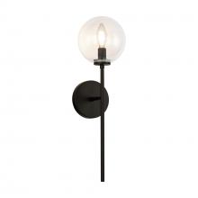 Alora Lighting WV549101MBCL - Cassia 1 Head Matte Black/Clear Glass 1 Light Wall Vanity