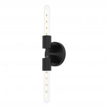 Alora Lighting WV607202MB - Claire 5-in Matte Black 2 Lights Wall/Vanity