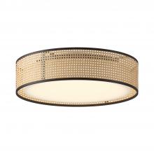 Alora Lighting FM479020RB - Lyla 20-in Rattan LED Flush Mount